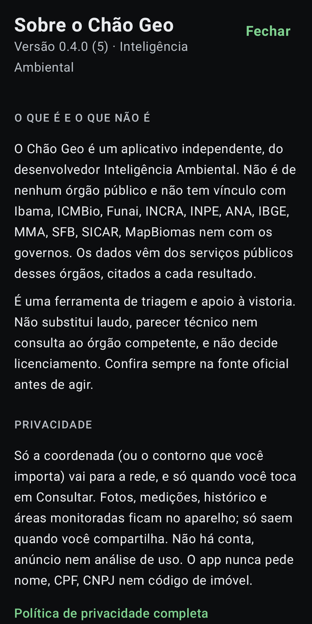 Sobre e ajuda
