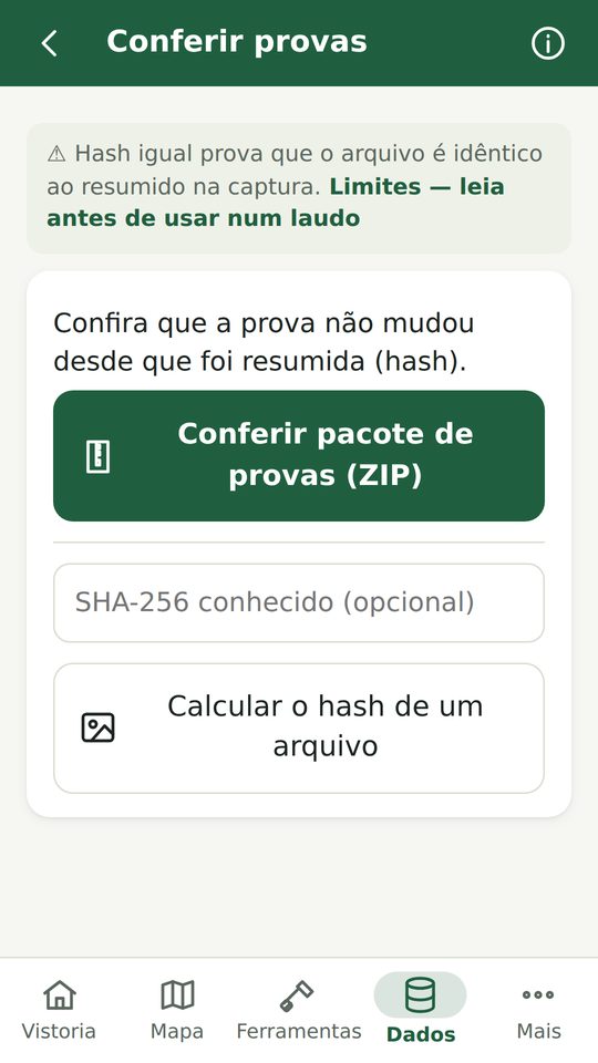 Verificação das provas pelo hash